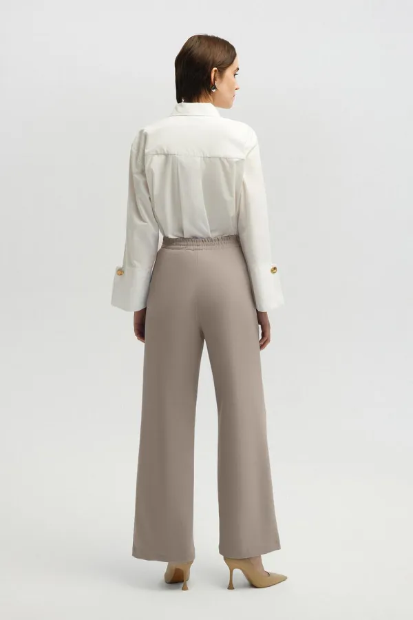 RIBBED CREPE PANTS