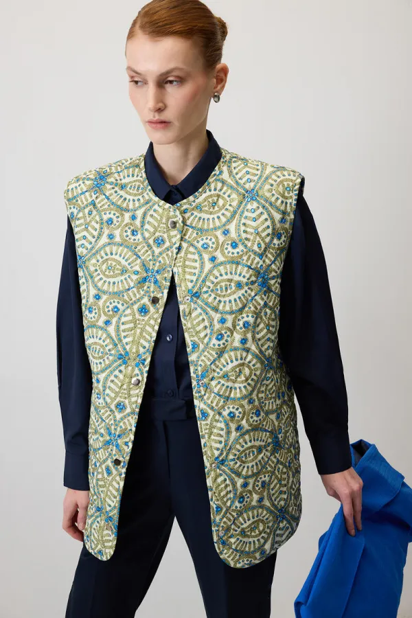 DESENLİ KAPİTONE YELEK