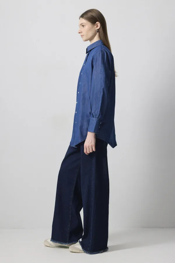 CHEMISE EFFET DENIM