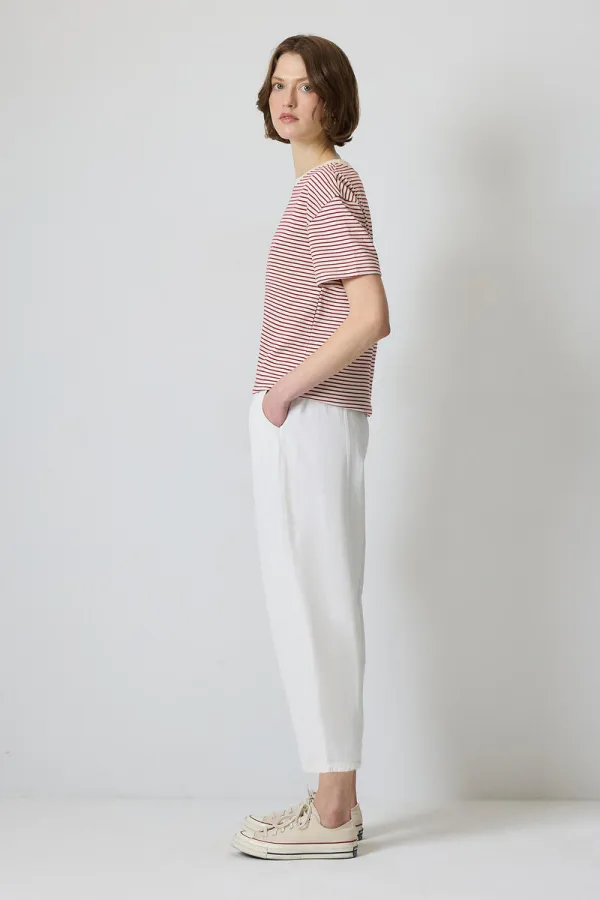 100% COTTON PANTS WITH ELASTIC WAISTBAND 100% COTTON PANTS WITH ELASTIC WAISTBAND
