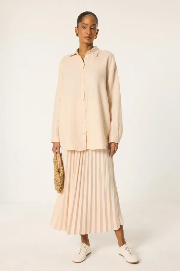 LINEN OVERSIZE SHIRT
