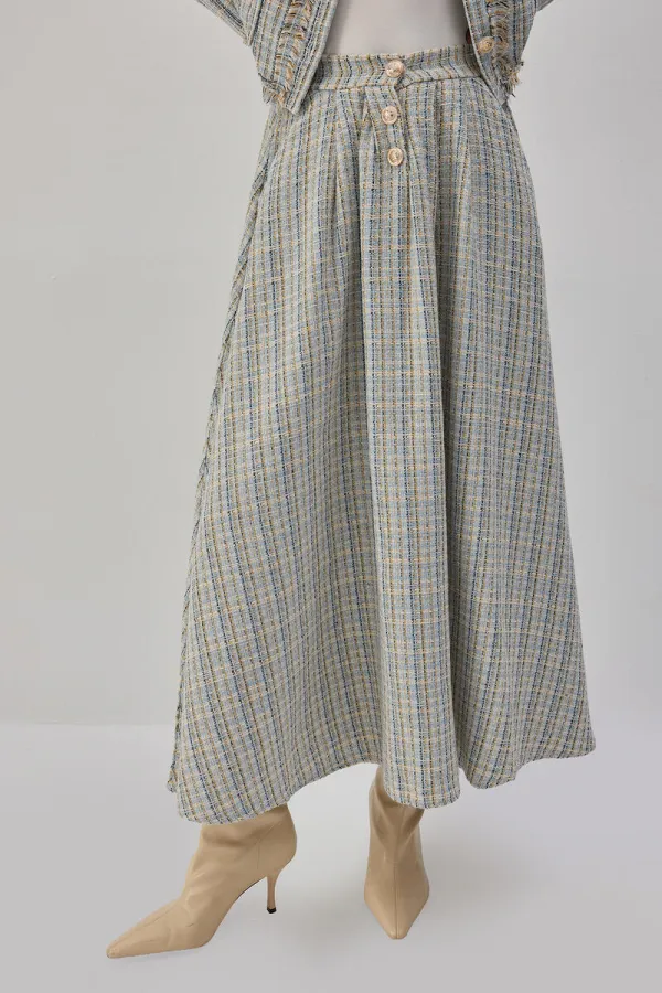 ENSEMBLE VESTE, JUPE ET TWEED