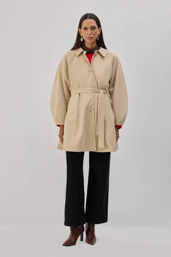 BELTED SHORT TRENCH COAT BELTED SHORT TRENCH COAT