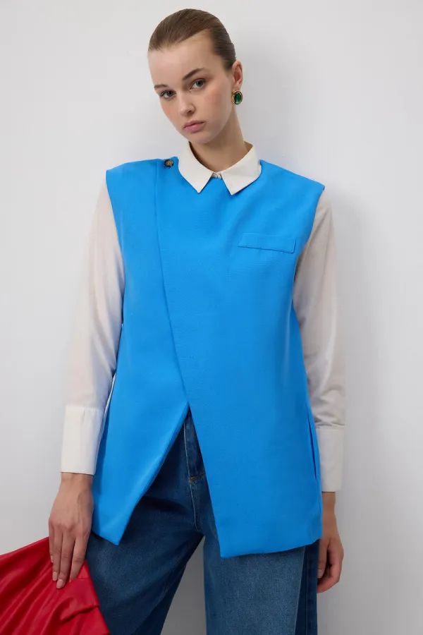 KETEN DOKULU KRUVAZE YELEK