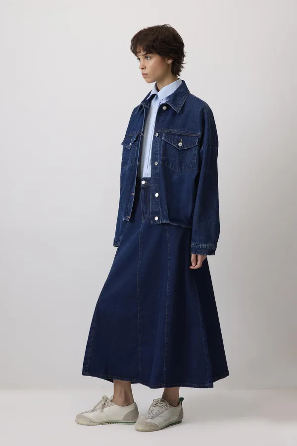 A KESİM DENİM ETEK