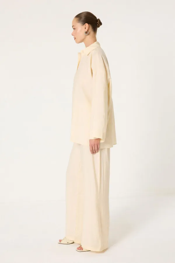 ENSEMBLE CHEMISE ET PANTALON EN MODAL ORNÉ DE PIERRES