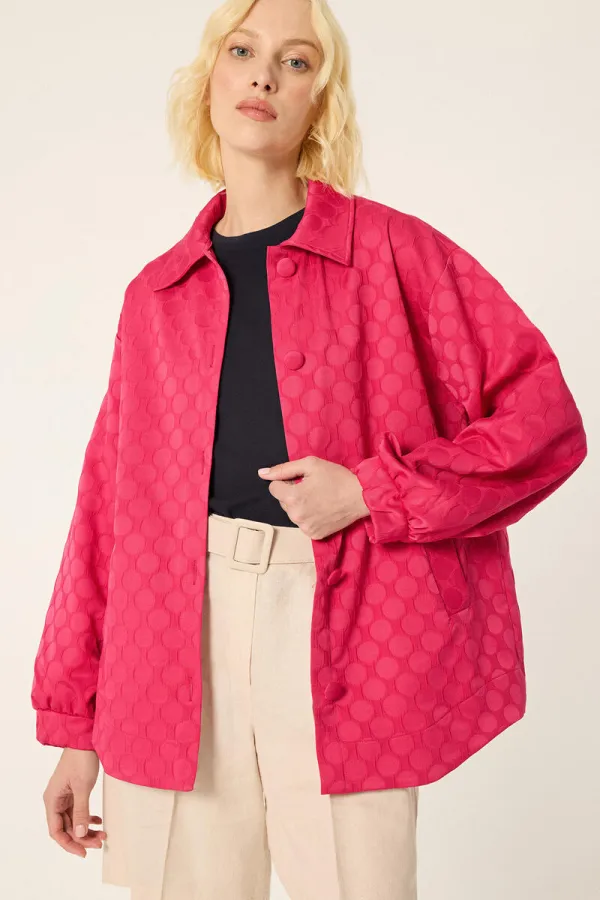 BLOQUE BOMBER EN JACQUARD FIN