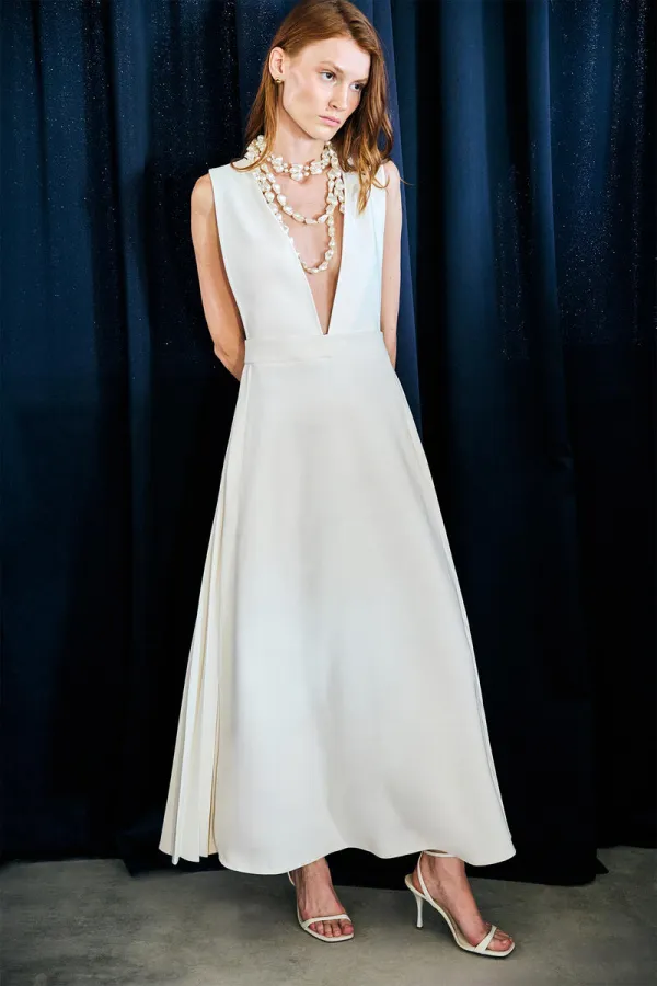 GILET EN CRÊPE PLISSÉ