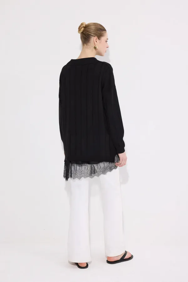 COLLARED KNITTED TUNIC