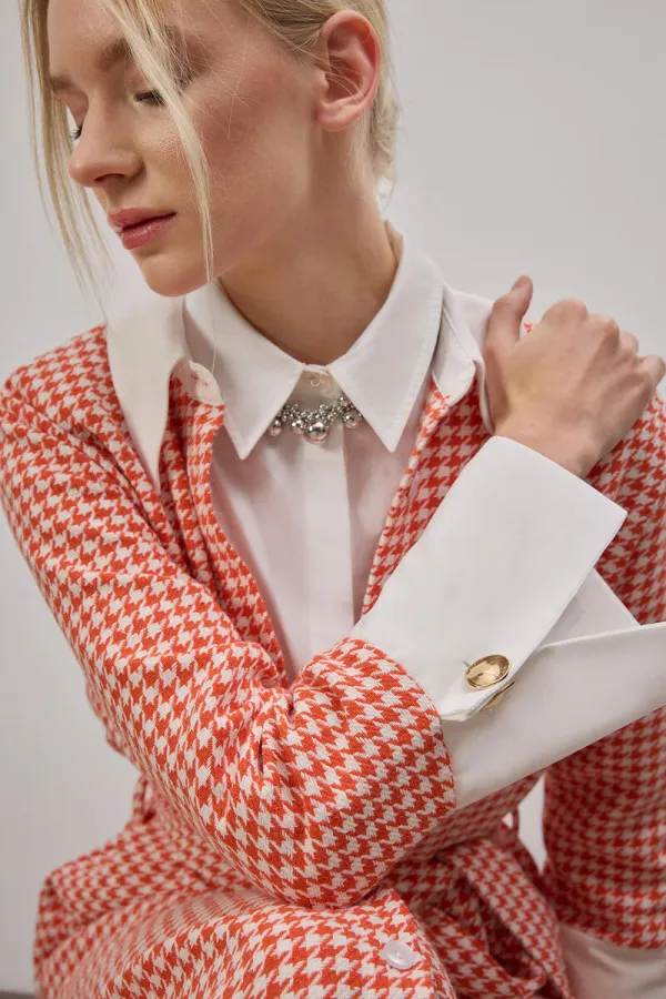 KAZAYAĞI DESENLİ TÜVİT ELBİSE