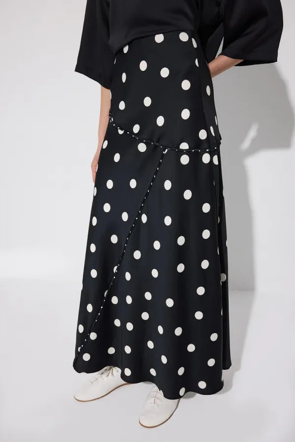 BELİ LASTİKLİ PUANTİYELİ ETEK