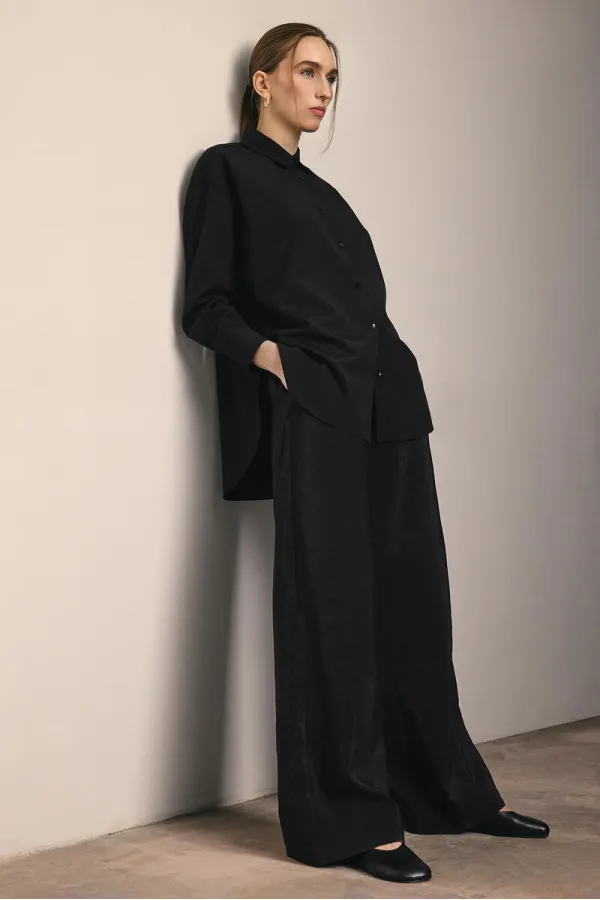 CHEMISE EN POPLIN COUPE SURDIMENSIONNÉE