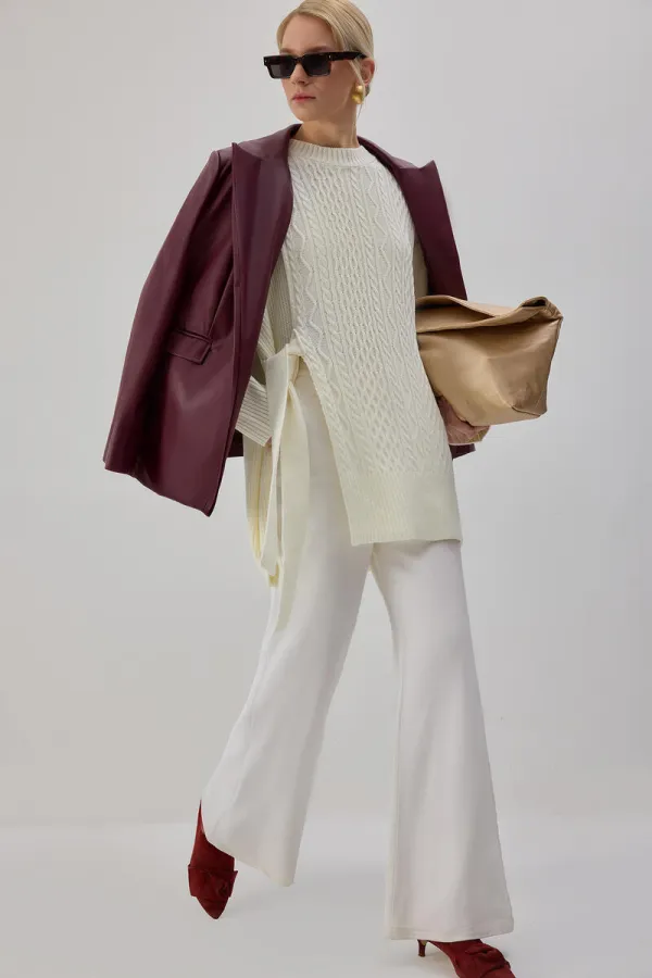 YANDAN BAĞLAMALI TRİKO TUNİK