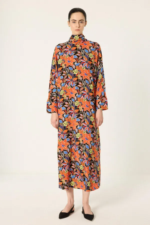 PATTERNED VISCOSE DRESS PATTERNED VISCOSE DRESS