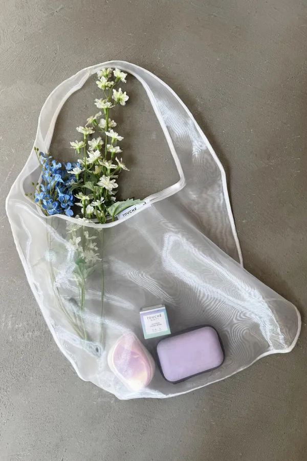 SAC EN ORGANZA À BANDOULIÈRE ÉPAISSE