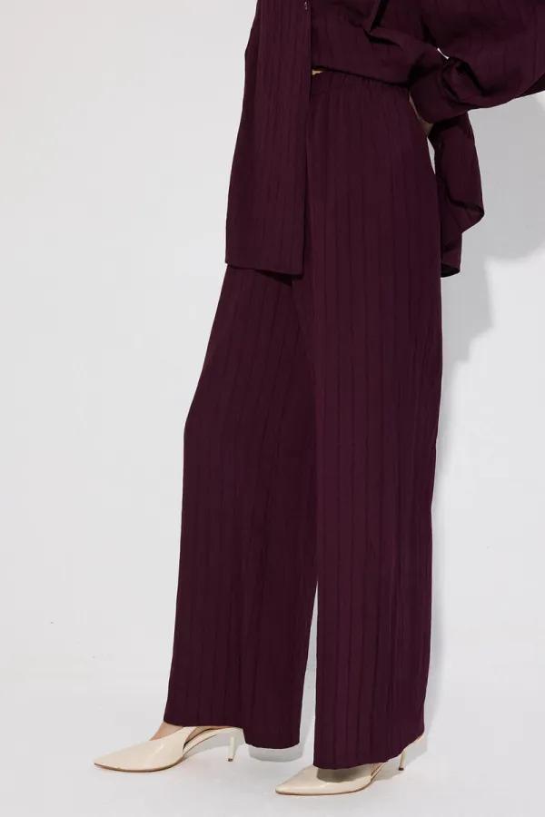 DOUBLE-BREASTED BELTED SHIRT AND TROUSER SET DOUBLE-BREASTED BELTED SHIRT AND TROUSER SET
