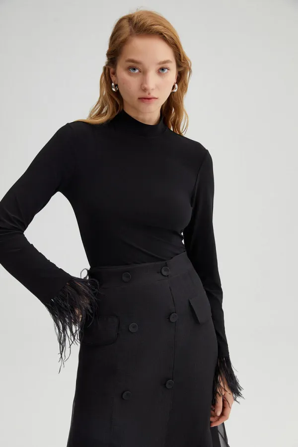 BODY AVEC DÉTAILS D'AUTRUCHE