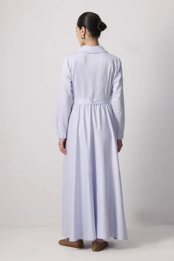 DRESS WITH ZIPPERED COLLAR