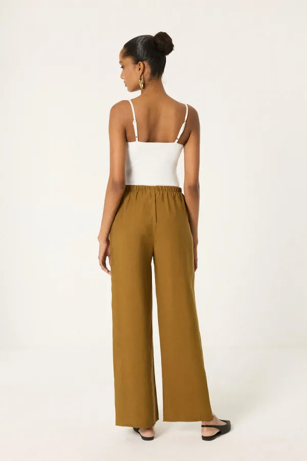 PANTALON EN MODAL AVEC TAILLE ÉLASTIQUE