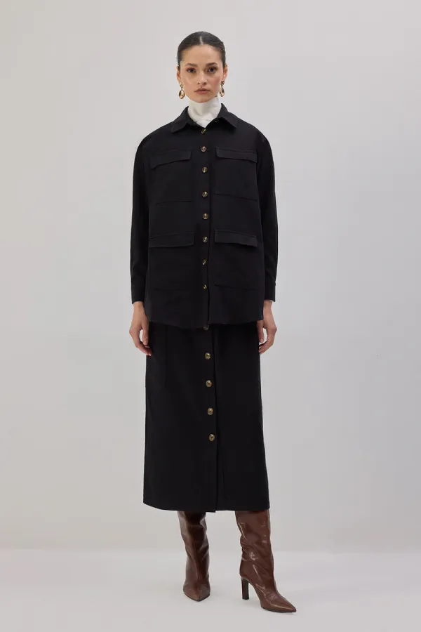 GABARDINE SHIRT WITH CARGO POCKETS GABARDINE SHIRT WITH CARGO POCKETS