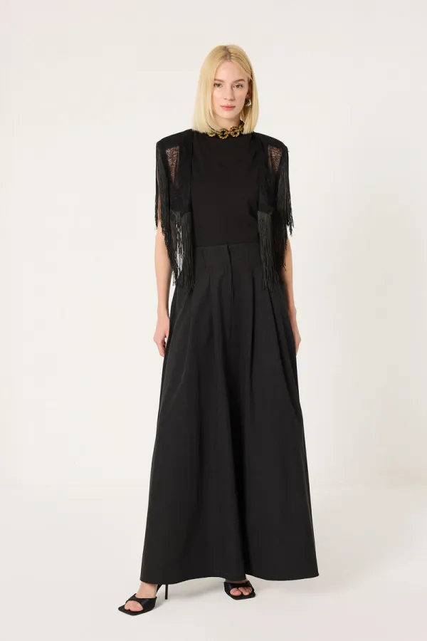 Jupe trapèze à pinces