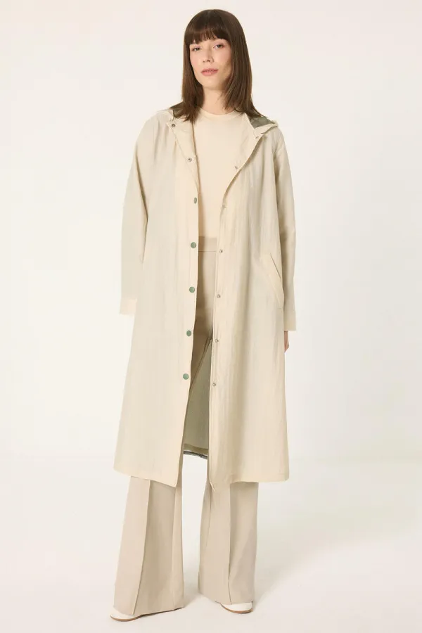 IMPERMÉABLE À CAPUCHE MAXI