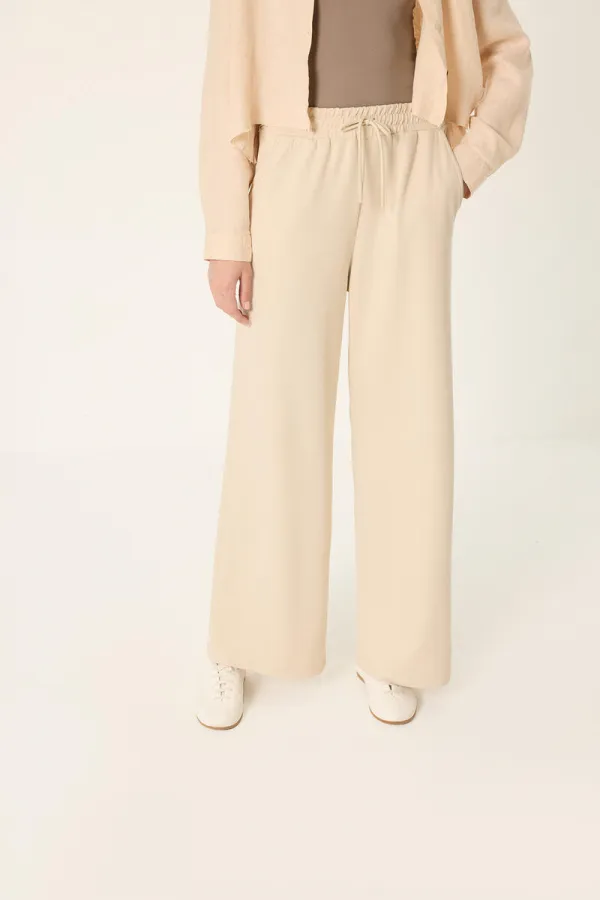 KNITTED PANTS WITH ELASTIC WAISTBAND KNITTED PANTS WITH ELASTIC WAISTBAND