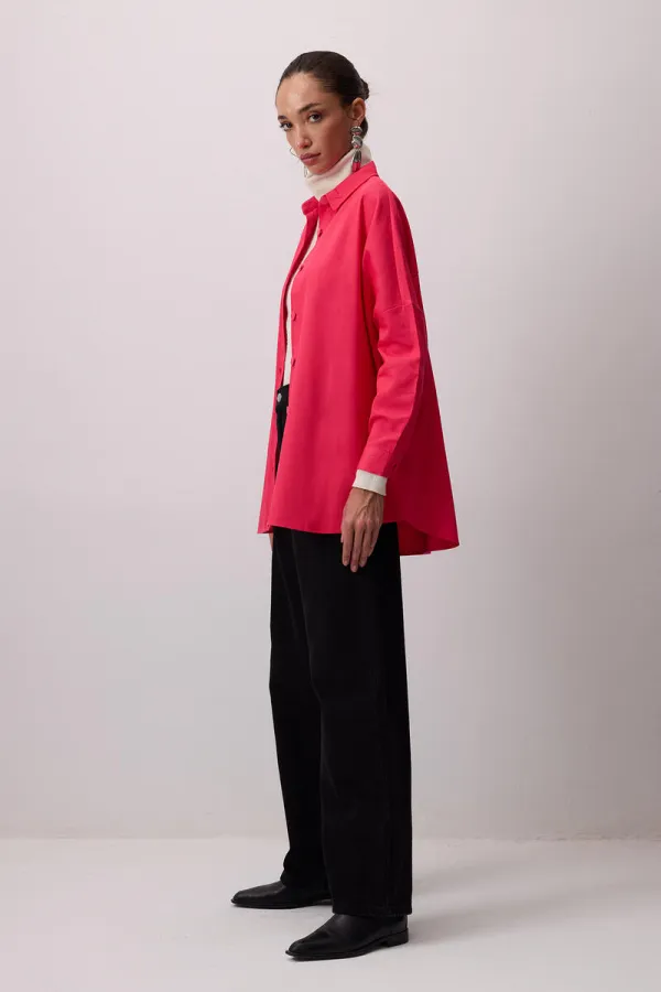 100% COTTON OVERSIZE SHIRT