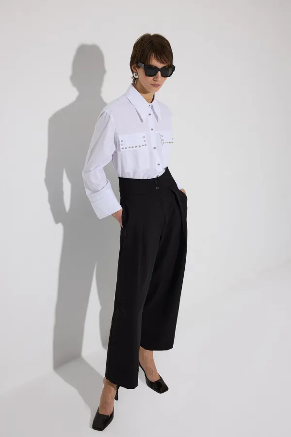 HIGH-WAISTED PLEATED PANTS HIGH-WAISTED PLEATED PANTS