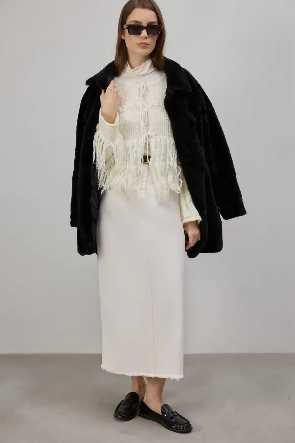 FRINGED KNITTED CARDIGAN FRINGED KNITTED CARDIGAN