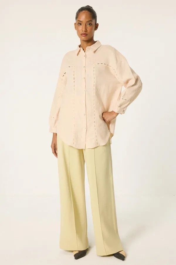 EMBROIDERED LINEN SHIRT EMBROIDERED LINEN SHIRT