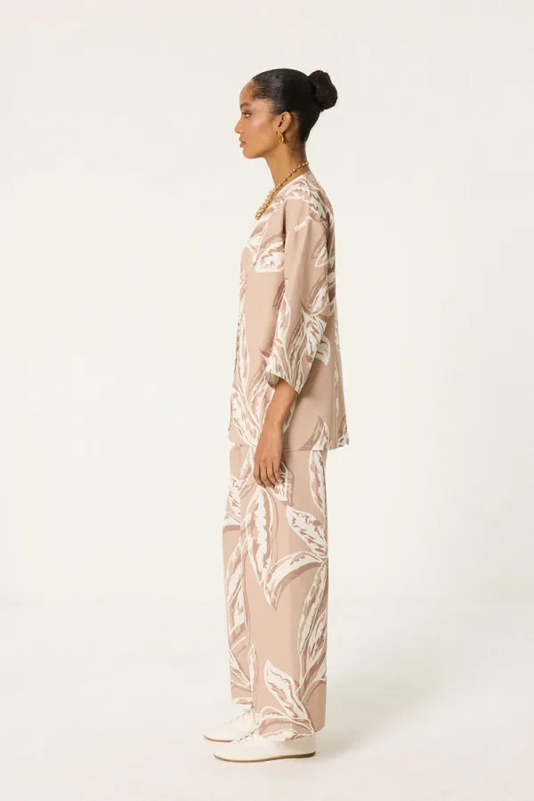 DESENLİ  KİMONO PANTOLON TAKIM