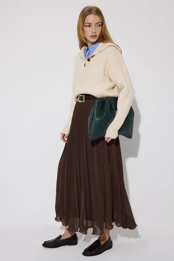 PLEATED CHIFFON SKIRT PLEATED CHIFFON SKIRT