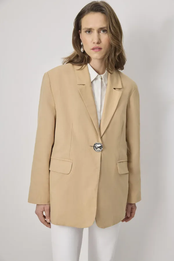 METAL DÜĞMELİ BLAZER CEKET