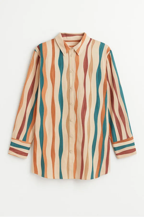 CHEMISE EN SATIN À RAYURES