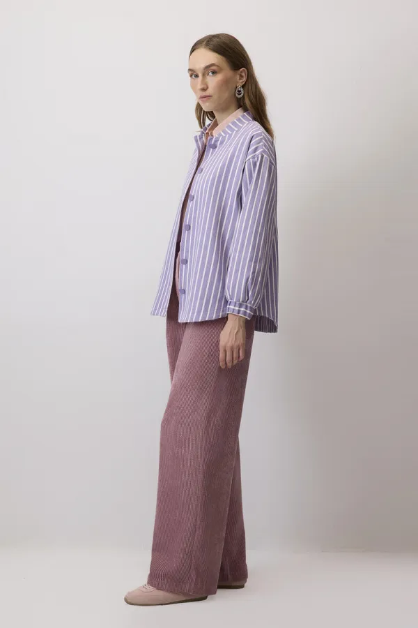 ÇİZGİLİ GABARDİN CEKET