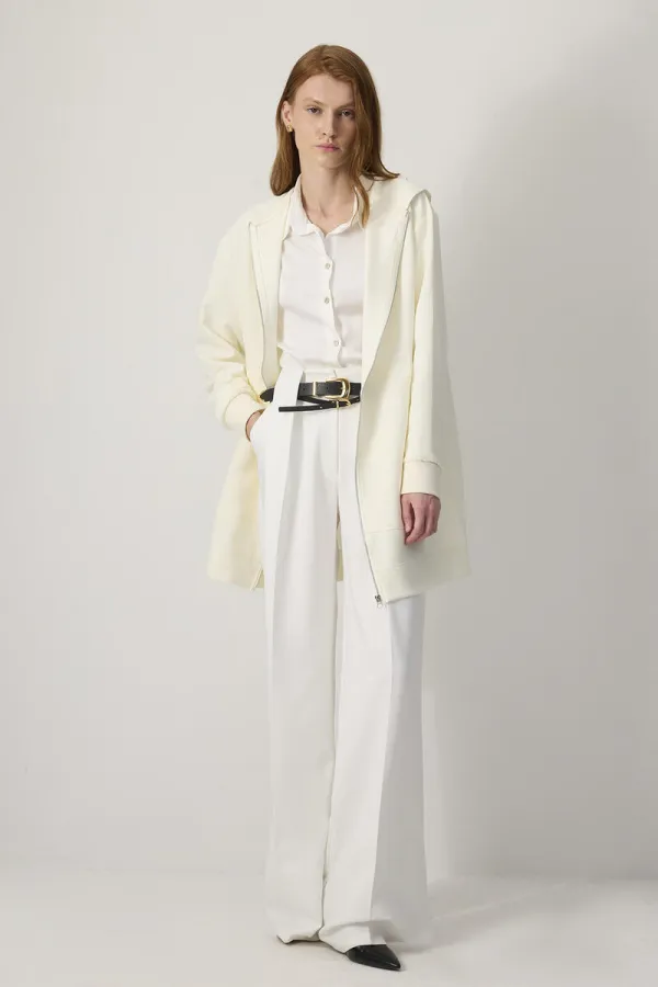 FERMUARLI İNCE KREP CEKET