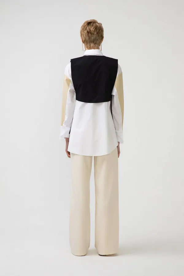 POPLIN SHIRT WITH BOLERO