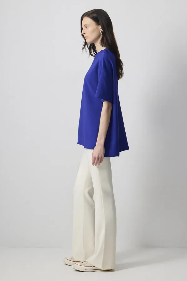 T-SHIRT EN CRÊPE À MANCHES COURTES