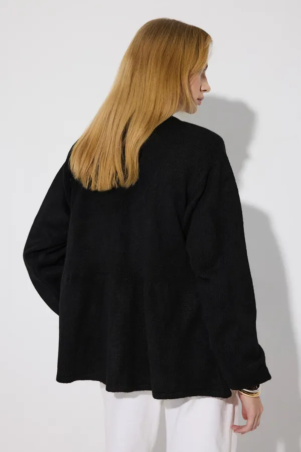 TIE-UP KNITTED CARDIGAN