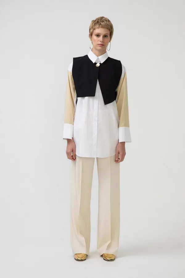 POPLIN SHIRT WITH BOLERO