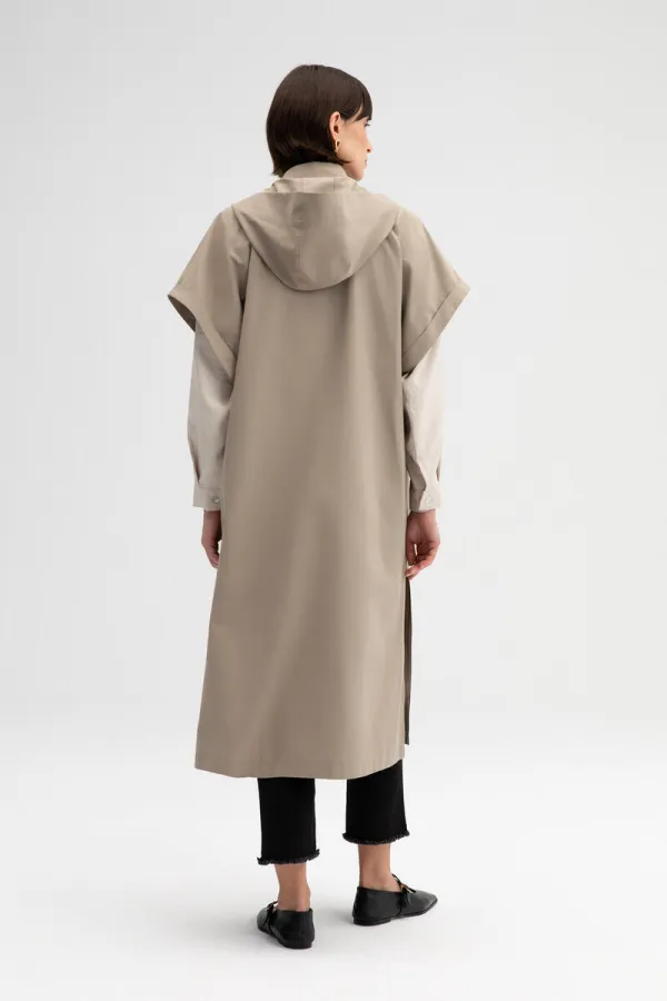 KAPÜŞONLU TRENÇKOT