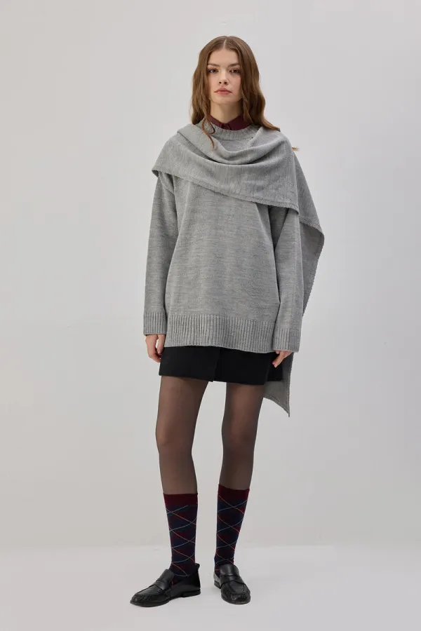 PULL À COL ÉCHARPE