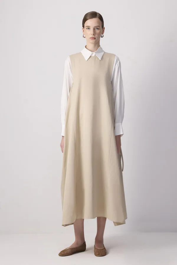 Gilet oversize froncé