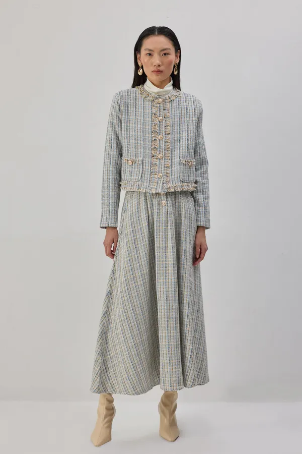 ENSEMBLE VESTE, JUPE ET TWEED