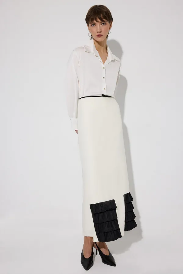 PİLE DETAYLI KREP ETEK