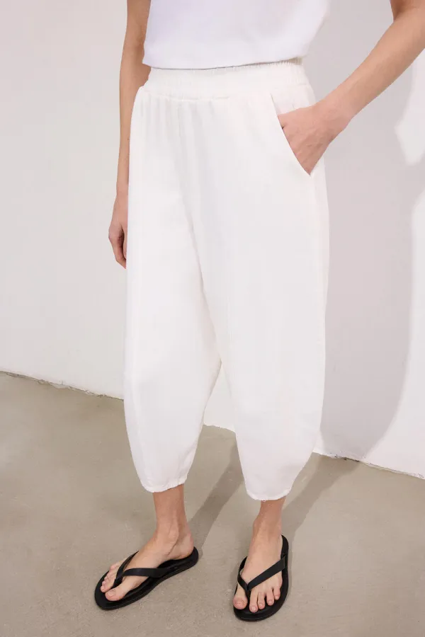 BELİ LASTİKLİ GABARDİN BALON PANTOLON