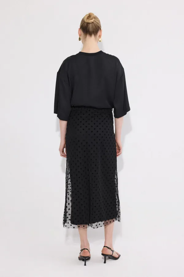 JUPE EN TULLE À POIS