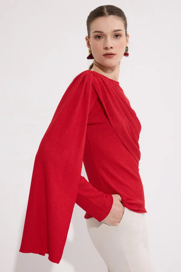 CHEMISE EN MAILLE DRAPÉE