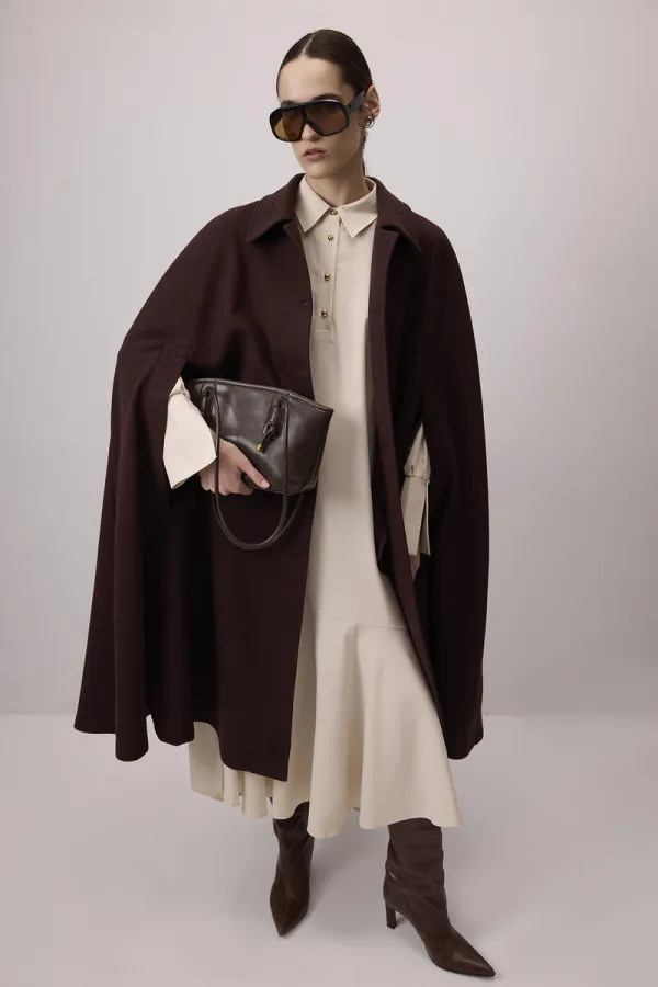 Poncho Cashmere Coat